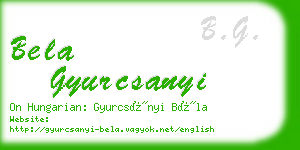 bela gyurcsanyi business card